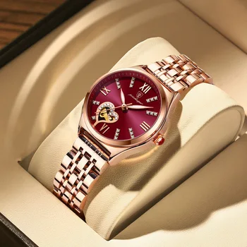 POEDAGAR 320 Fashion Rose Gold Stainless Stain Steel Ladies Watch Women Watch Waterproof quartz Wristwatch Romantic For Gift