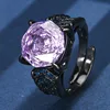 Bague Roland en or noir taille ouverte