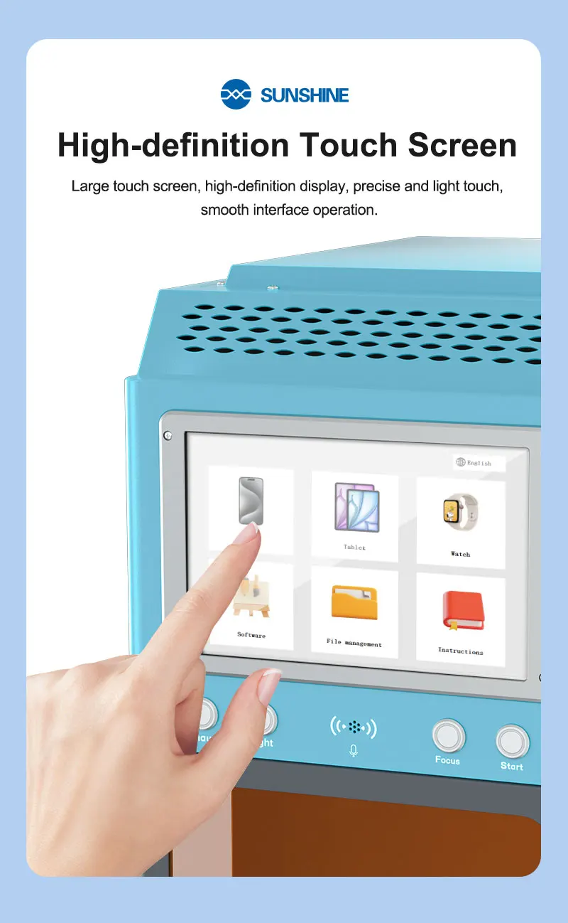 SUNSHINE SS-890B Pro Max Intelligent AI Voice Control UV Laser Machine, Autofocus Cold Light Laser for Phone Back Cover Removal