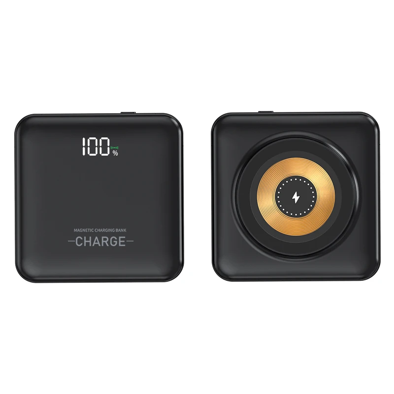 Portable Magnetic Wireless Power Bank 10000mAh with Built in Cable Power Card 10000 mAh