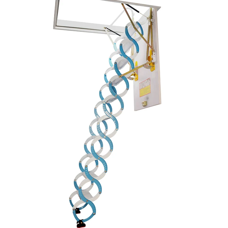 Steel Retractable Extension Pull Down Ceiling Cheap Telescopic Husky Attic Ladder for Loft