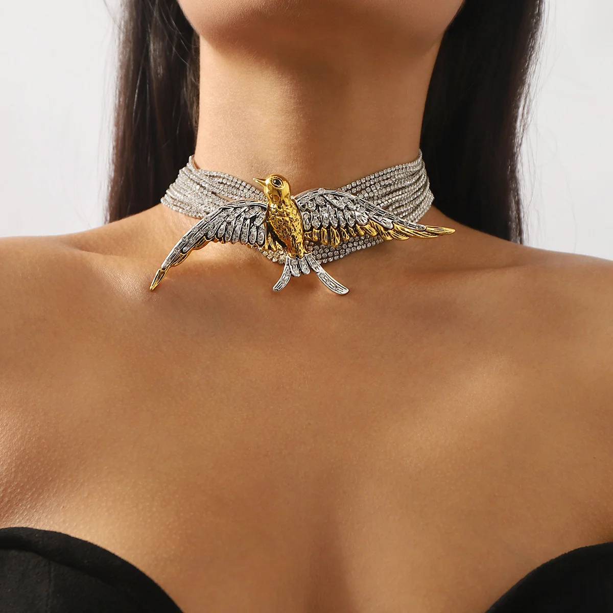 Elegant Multi-Layer Bird Necklace for Special Occasions