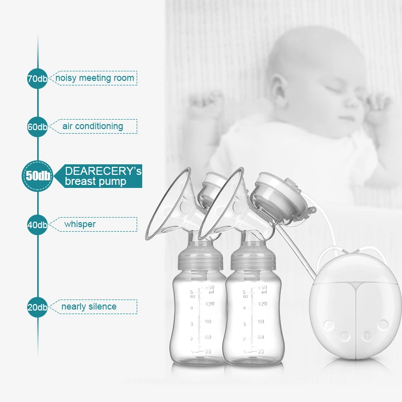 Double Suction Baby Feeder Massage Moms Helper Hands Free Electric ...