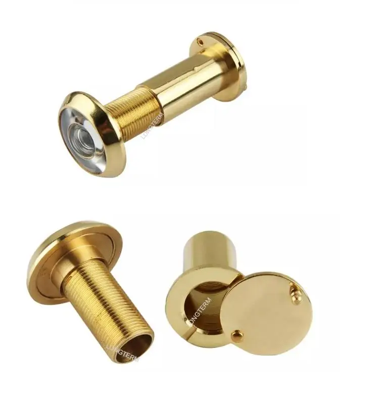 Wholesale 200 Degree Version Security Door Peephole Brass Peephole Door Viewer with Cover