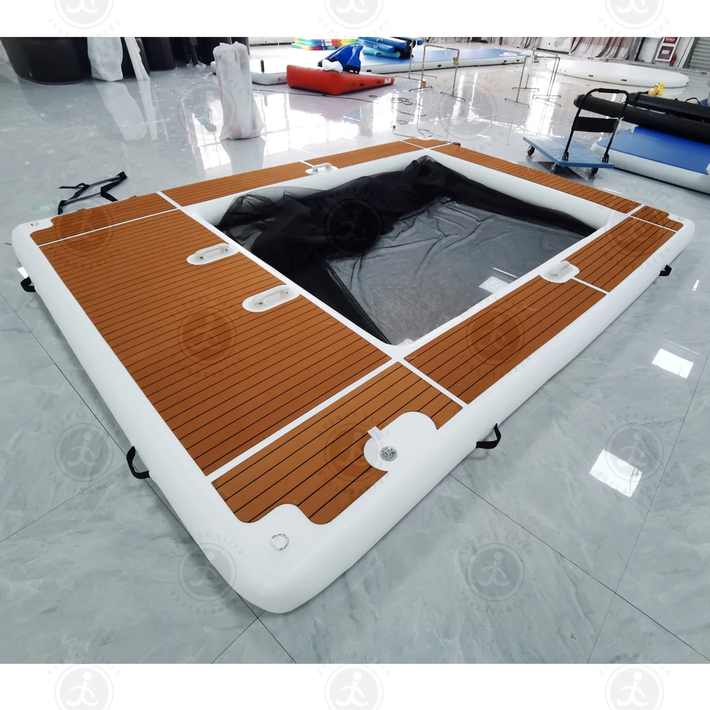 Factory Custom Inflatable Sea Pool  Inflatable Water Platform Ocean Pool Yacht Water Floating Platform With Net