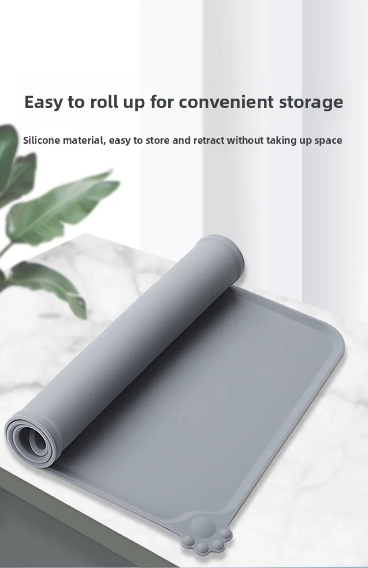 Waterproof Silicone Pet Meal Mat for Dogs and Cats Feeders & Bowls That Prevent Food Overflow supplier