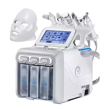7 1 Multifunctional Hydro Facial Cleansing Machine Water Snake Peeling Dermabrasion H2O2 Small Bubble Face Cleaning Brush