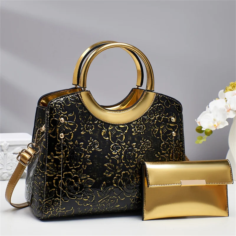 2025 Classic Circular Handle Color-matched Ladies Handbag