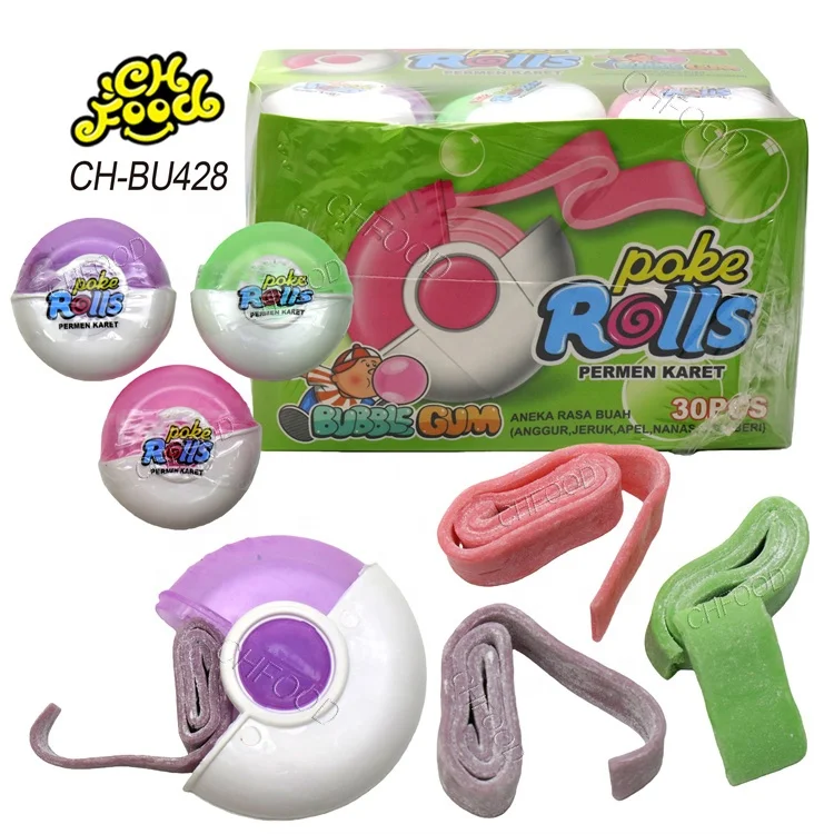 Wholesale Hot Selling Fruity Poke Roll Bubble Gum OEM Halal Roll Gum Sweet Chewing Gum Custom China Manufacturer