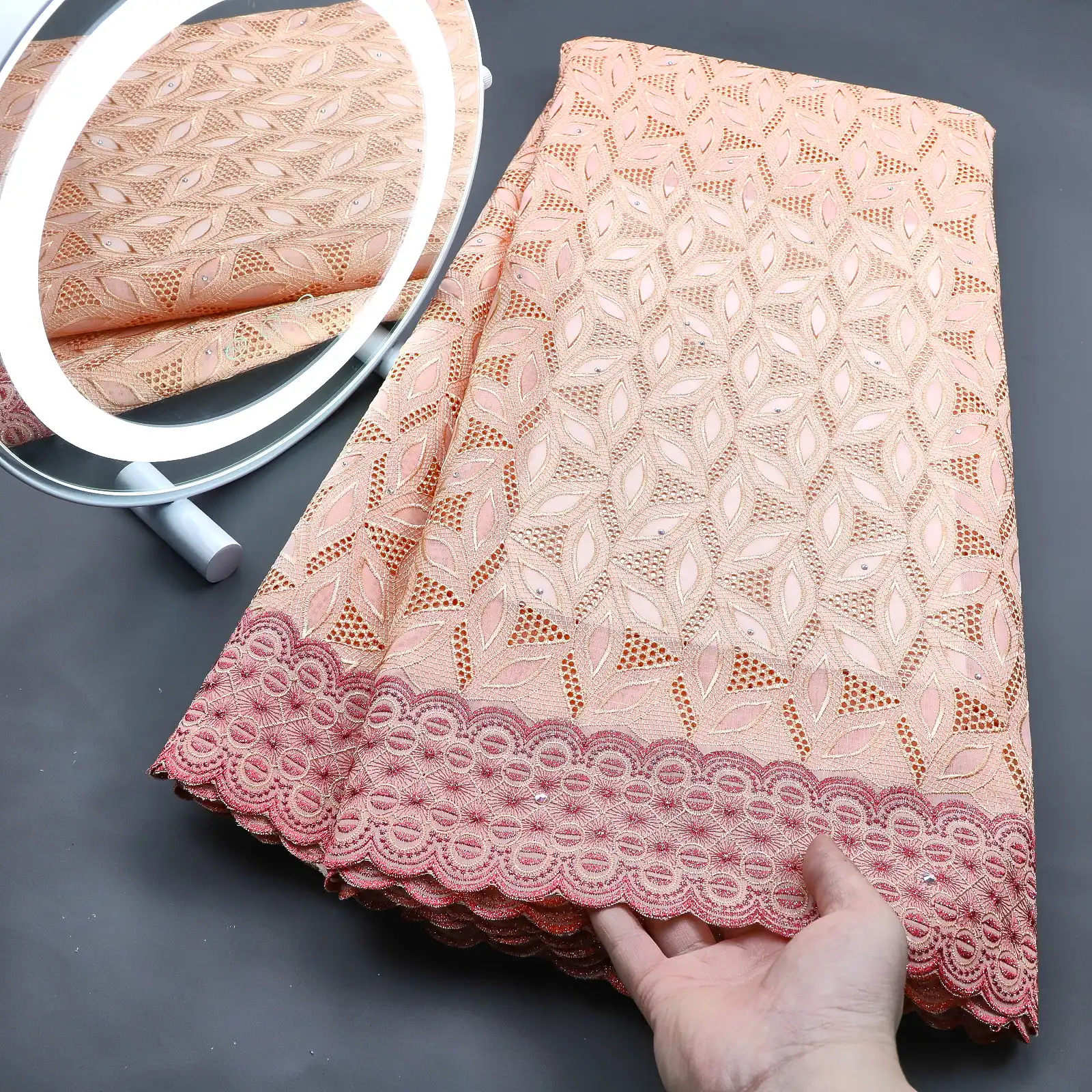 Cotton lace suède op　yilon Cotton lace suède op yilon Supoo Swiss Voile Cotton Lace