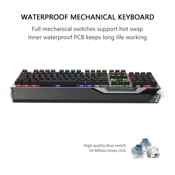 Alternative view of AIKUN GX920 Wired RGB Backlight Gaming Keyboard Mechanical Switches Multimedia  Full Size Keyboards Two USB Hub