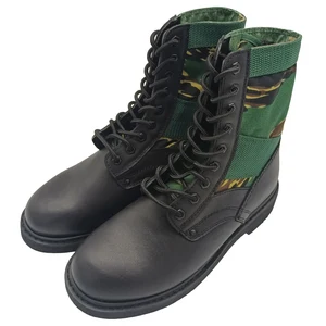 OEM Men's Jungle Boots in Green Anti-Slip Full Grain Leather Goodyear Padded for Comfort