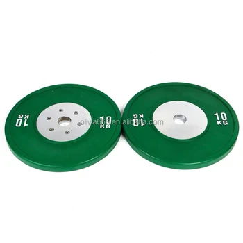Weight Lifting Solid Rubber Crossfit KG Bumper Plate/Color Bumper Plates Weight with Steel Ring