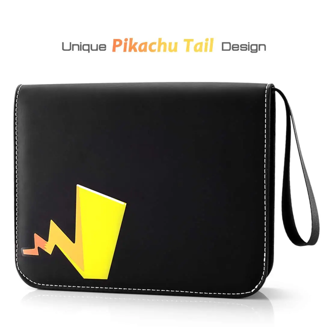 Charizard Detective Pikachu Pu Leather A4 Mini 4 9 Pocket Zipper Card  Collector Box Poke Mon Trading Card Folder Ring Binder