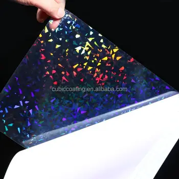 Firework Transparent Self Adhesive Holographic Film Choose Your