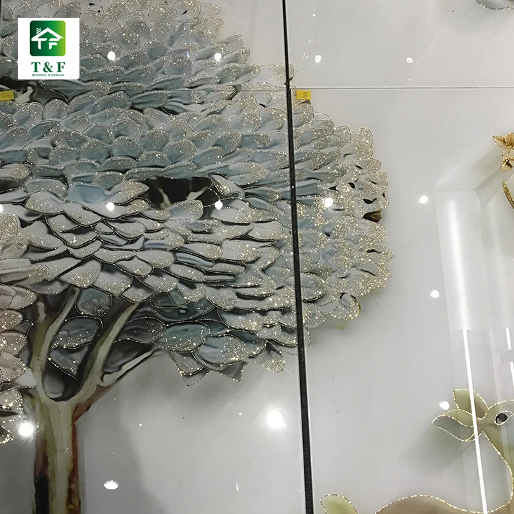 3d Effect Animal Printing Ceramic Floor Tiles for Bathroom High Gloss Full Polished New Bathroom Designs 3d Tile