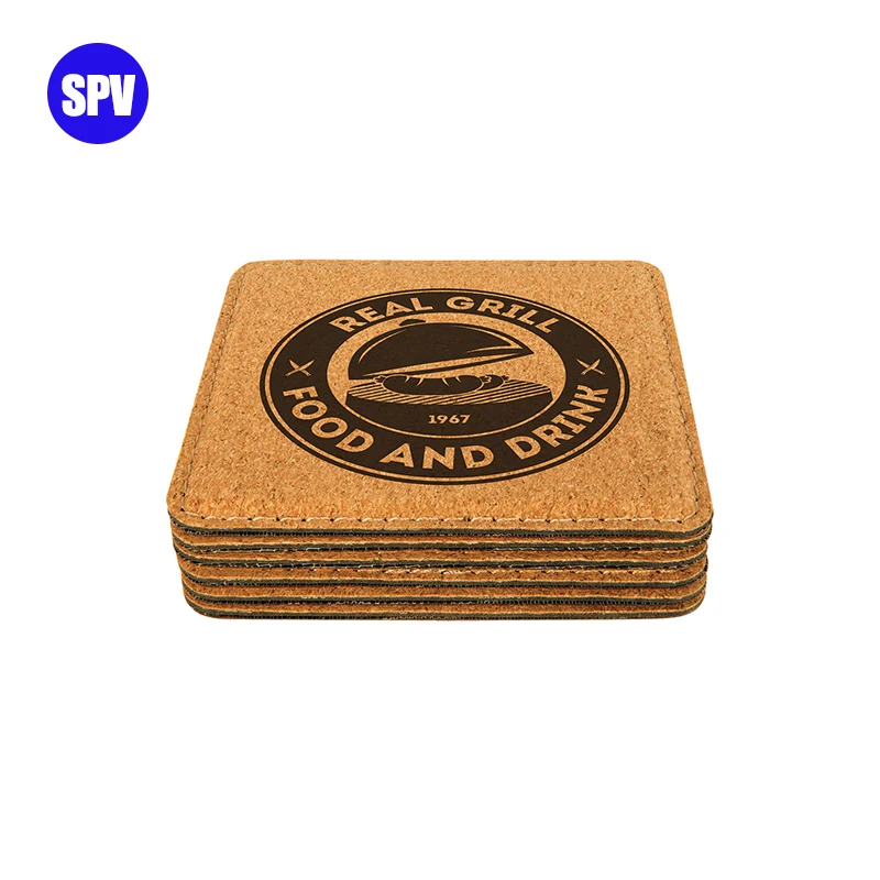 Square Laserable Leatherette Blanks Coaster For Laser Engraving