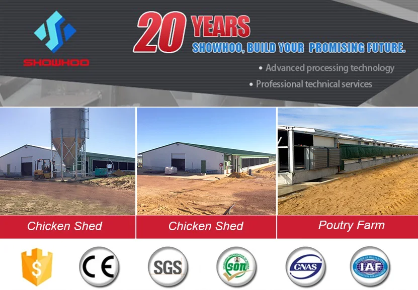 Structure Prefabricated Chicken House Poultry Farm Prefab Steel Motor