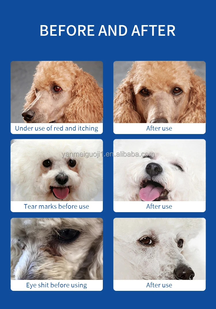 Private Label Natural Organic Pet Eye Tear Stain Remover Solution Kill