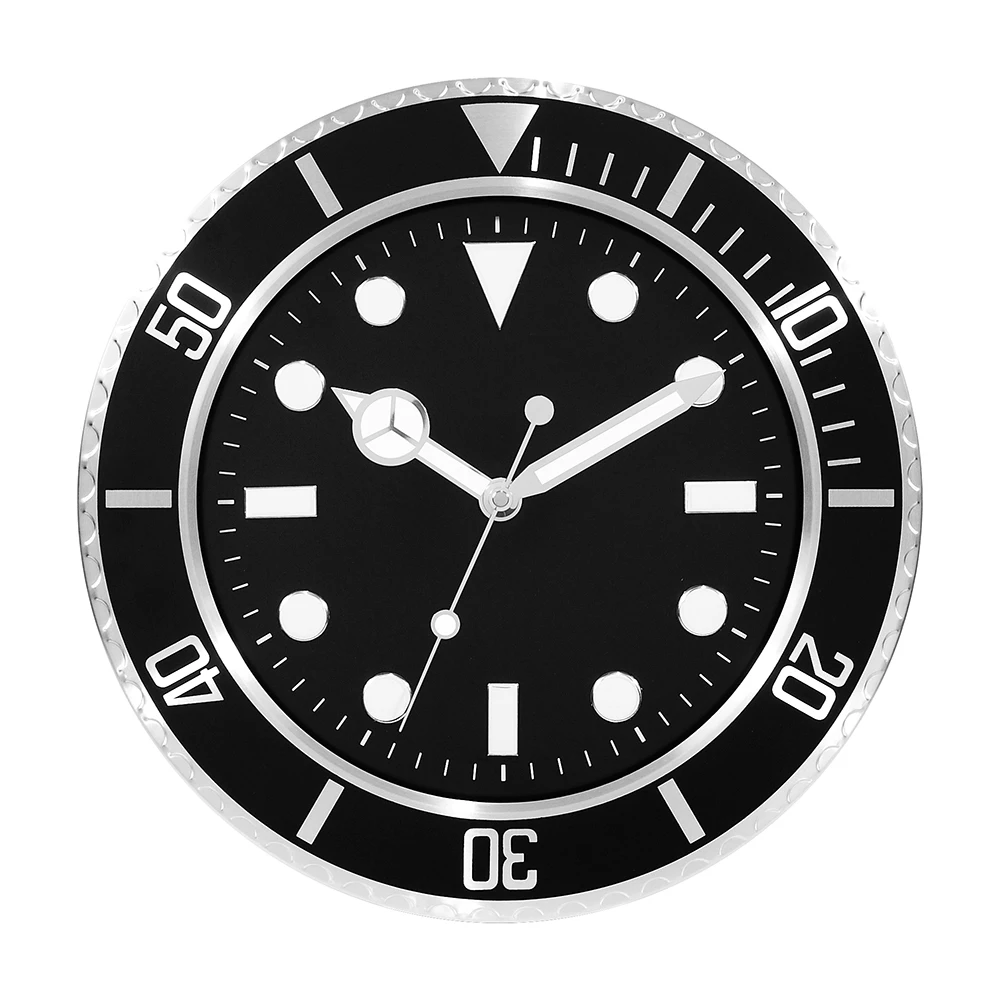 Round Modern Metal Luxury Wrist Wall Watch Clocks Silent Custom 3d