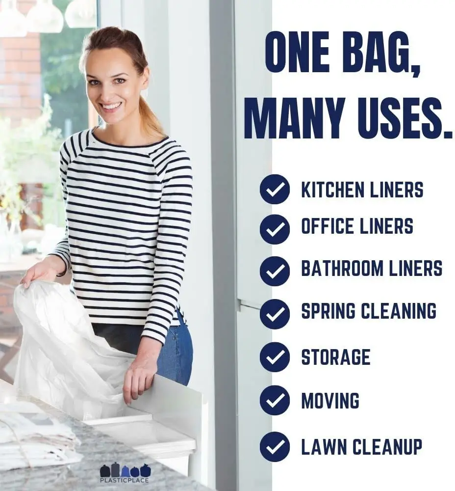 Grs Recycling Materials Tall Kitchen Trash Bags 13 Gallon Drawstring