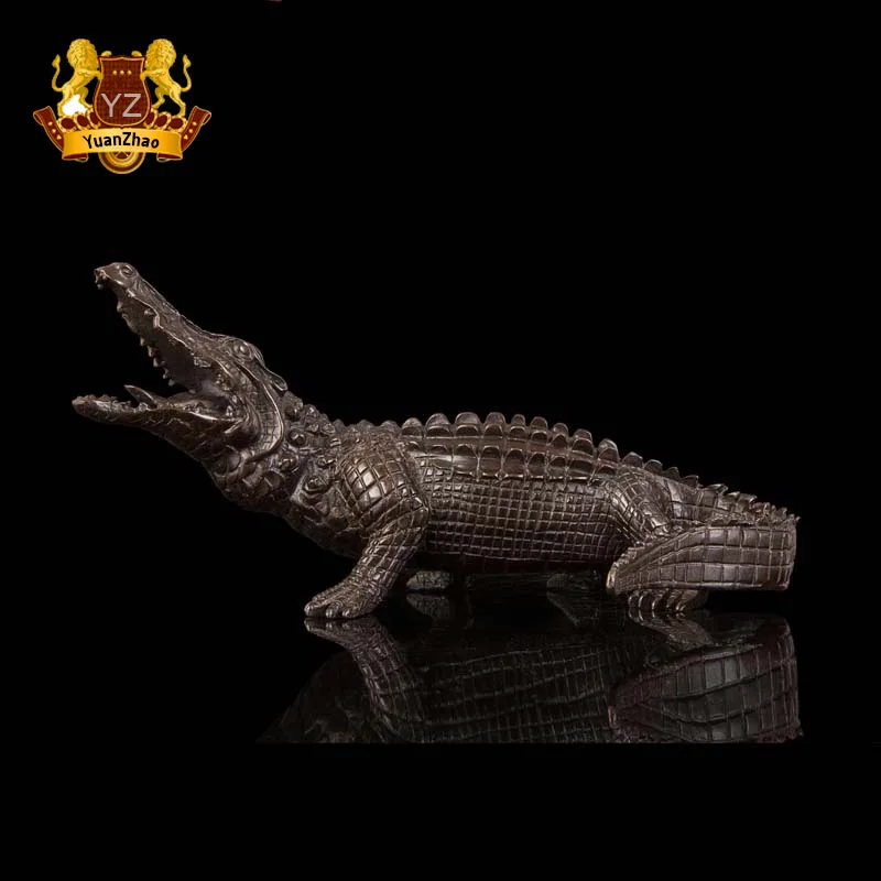 中国風水銅真鍮凶猛なワニ魚ブロンズ動物アート像| Alibaba.com