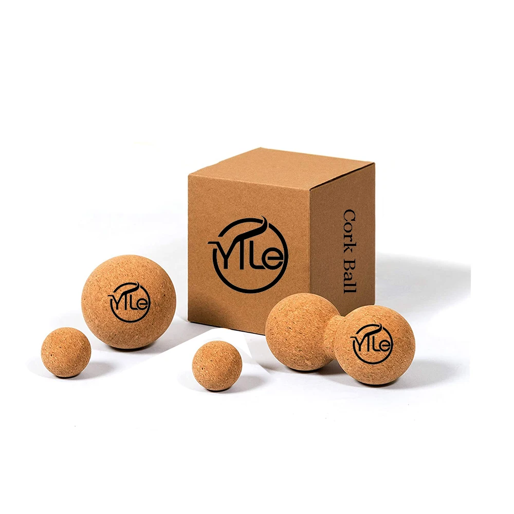 Natural eco friendly high premium cork ball foot massage balls for gift