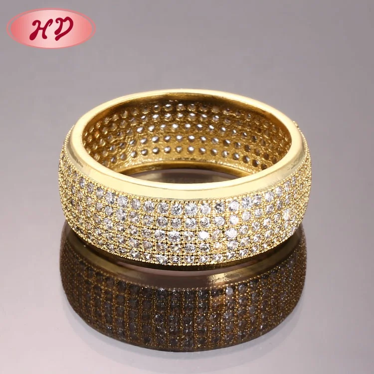 Latest Designs Fashion Finger Ring Designs Jewelry Circle Fancy 18K Gold Women Rings