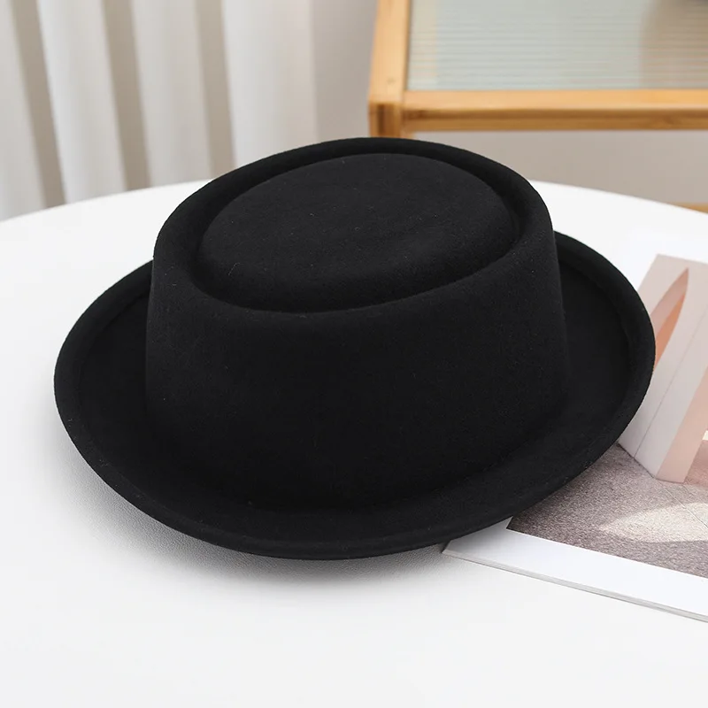 Classic Men's Felt Fedora Hat – 100% Wool, 3 Colors & Sizes (Hawkins)