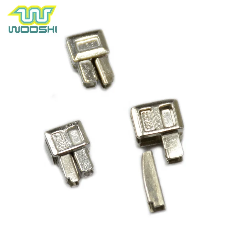 Nickel Plated Pin Lock Slider 5# Metal Zinc Alloy Zipper Insertion Pin Box Zip Accessories for 10 Kg Bags