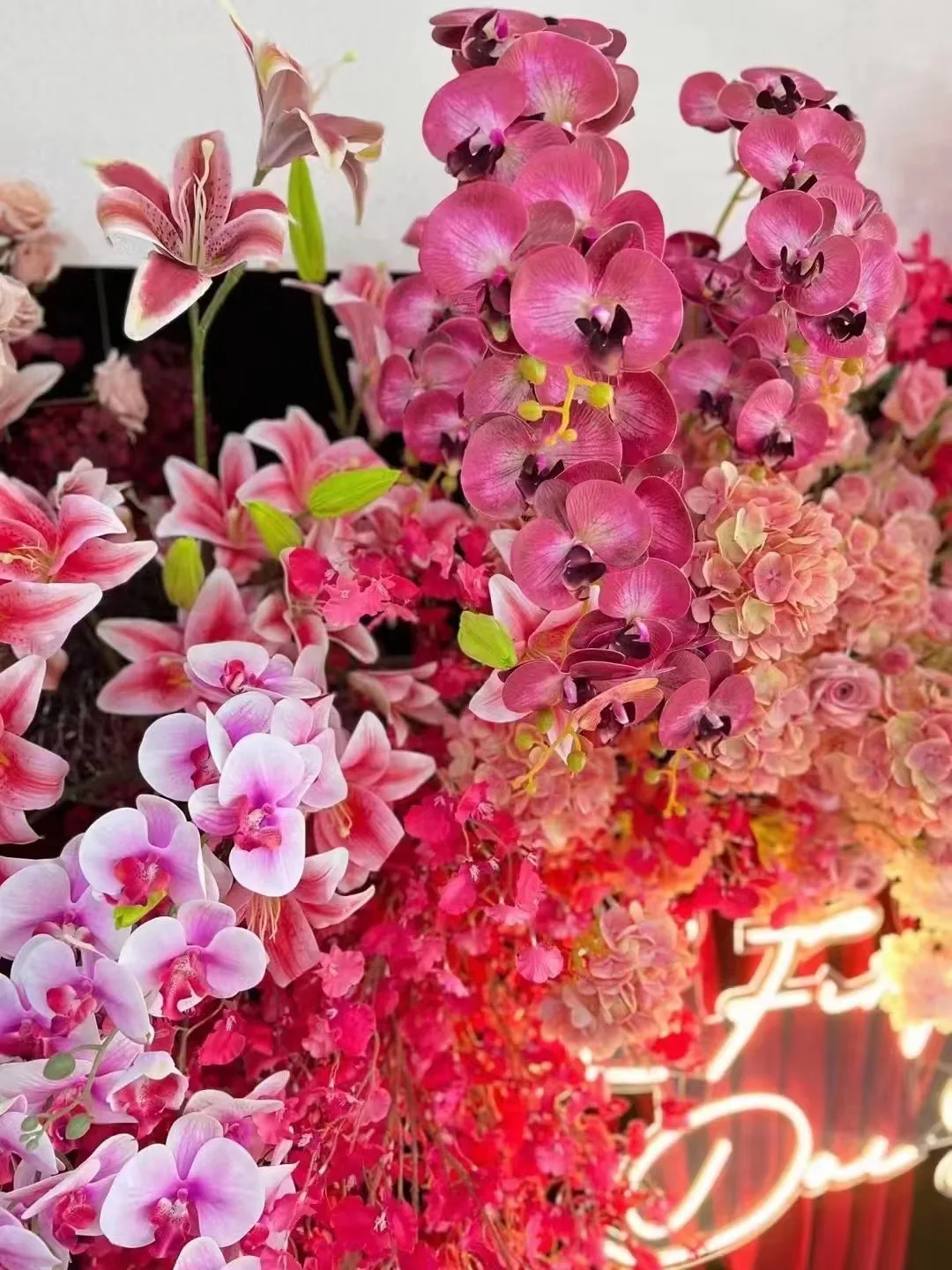 Real Touch 3d Printing Phalaenopsis Flowers 9 Head Artificial Latex