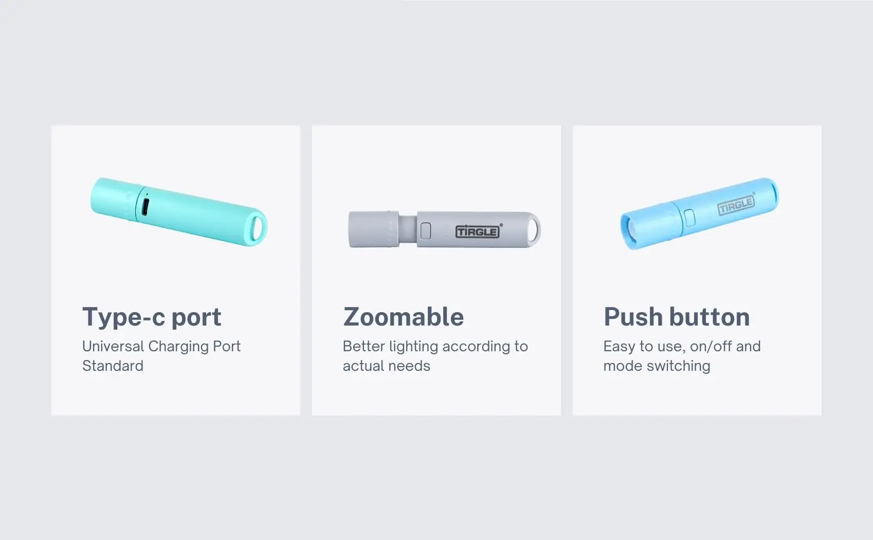 Retractable Zoom Mini Keychain Flashlight Emergency Portable Small