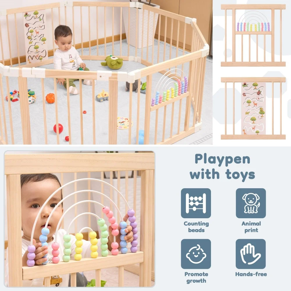 Cabino Babybox Inklapbaar Met In Hoogte Verstelbare Bodem Beech