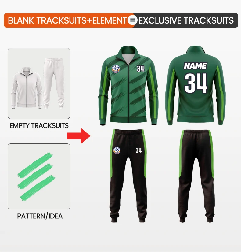 Wholesale Custom Winter Adults Soccer Tracksuit Club Team Football