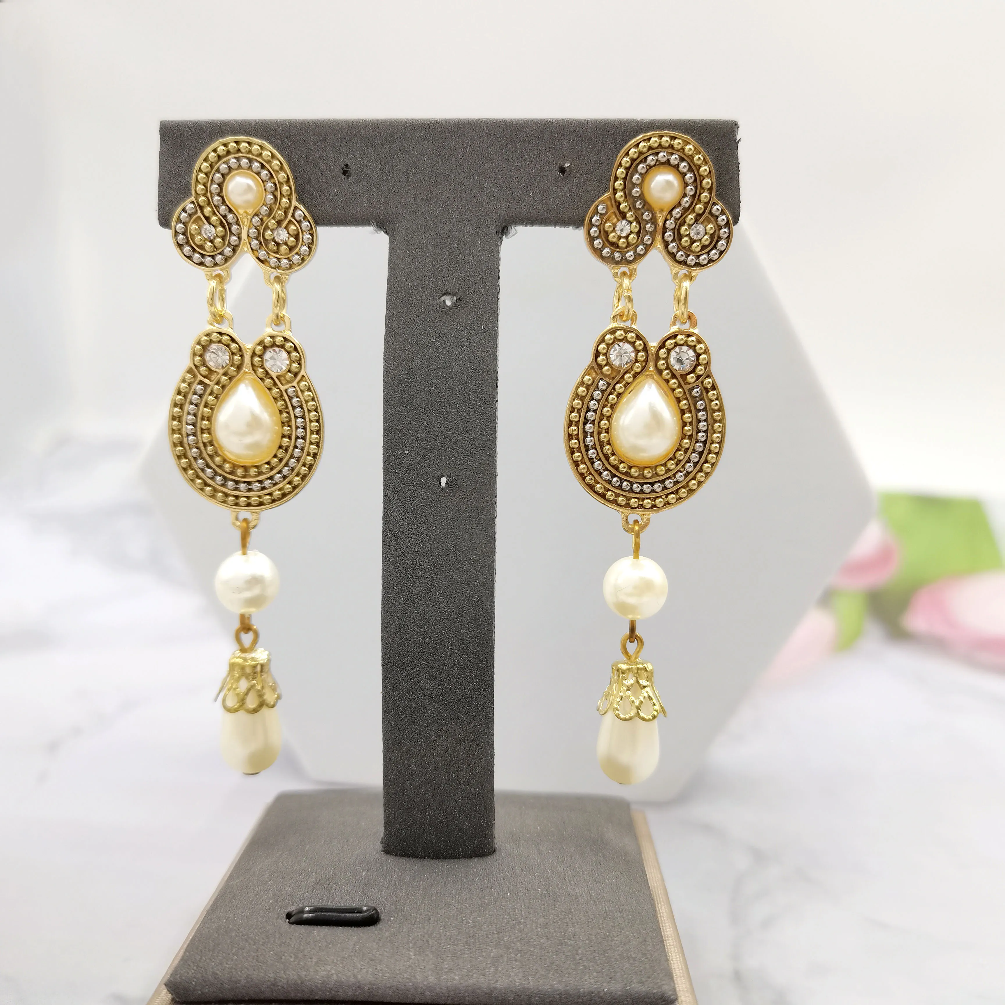 Zinc Alloy Cloudy Rice Beads 14k Gold 