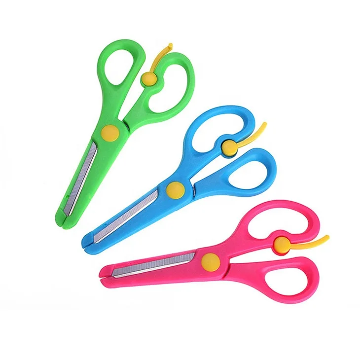 QY-240 Best Student Use Safe Scissors Kindergarten DIY Tools Safe Scissors