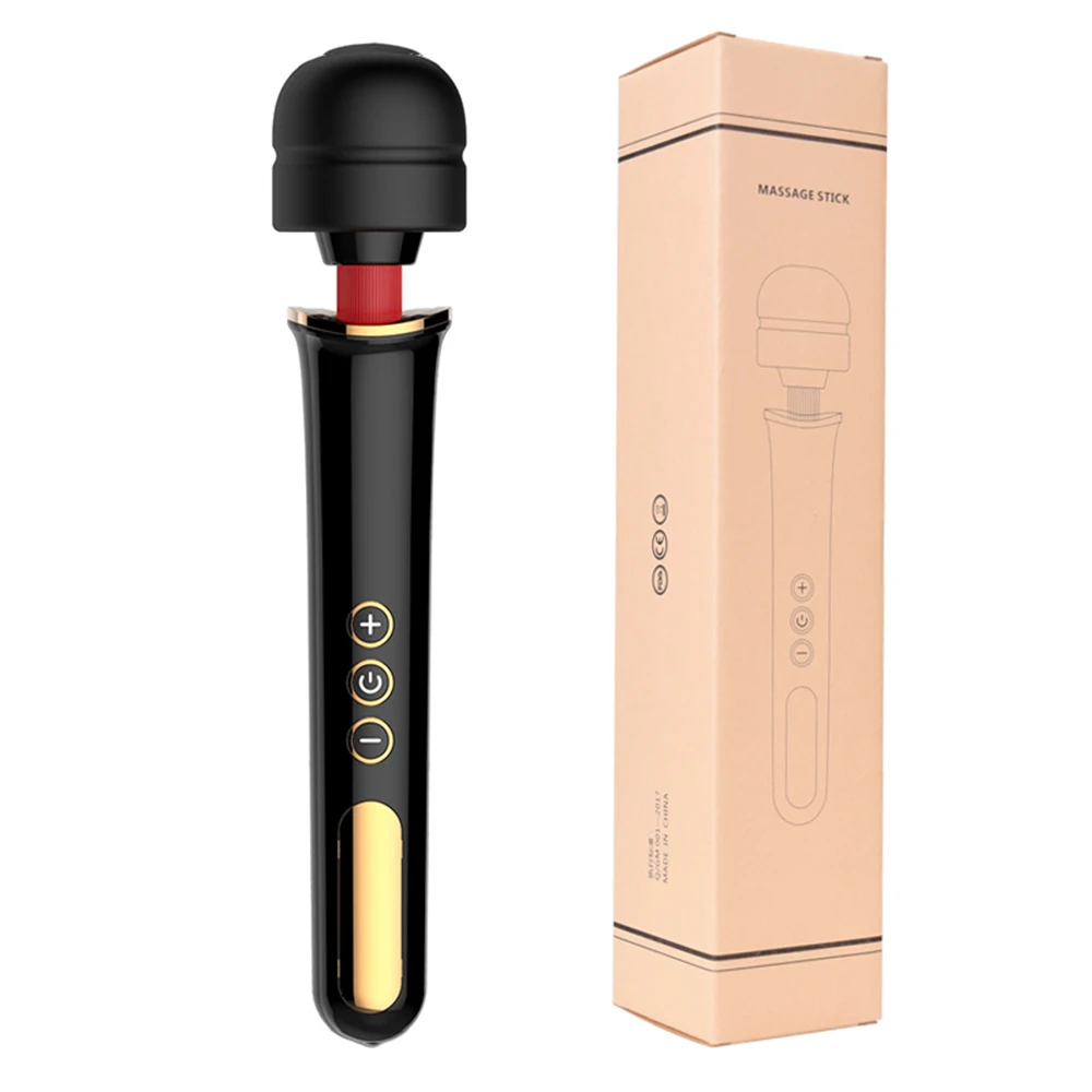 Av Wand 10 Vibration Modes Soft Big Head Body Massager Sex Toy for Female Sex Toy Super Big Vibrator
