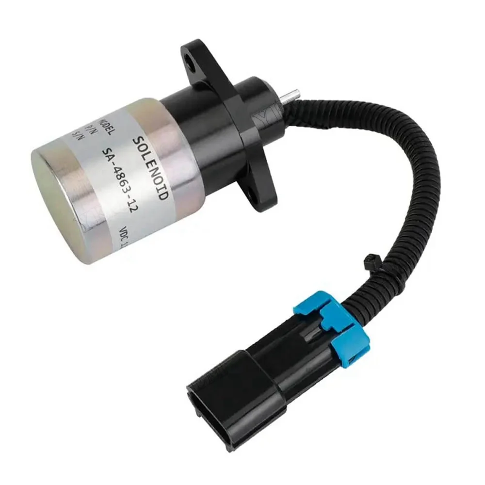 12V Stop Solenoid 0175-12A5C9S SA-4863-12 for Kubota Woodward Engine 4