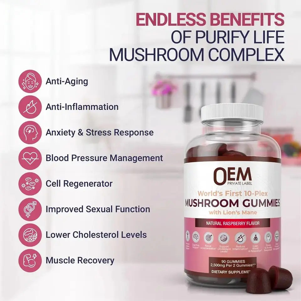 World's First 10-plex Mushroom Gummies With Lion's Mane Nootropic Brain ...