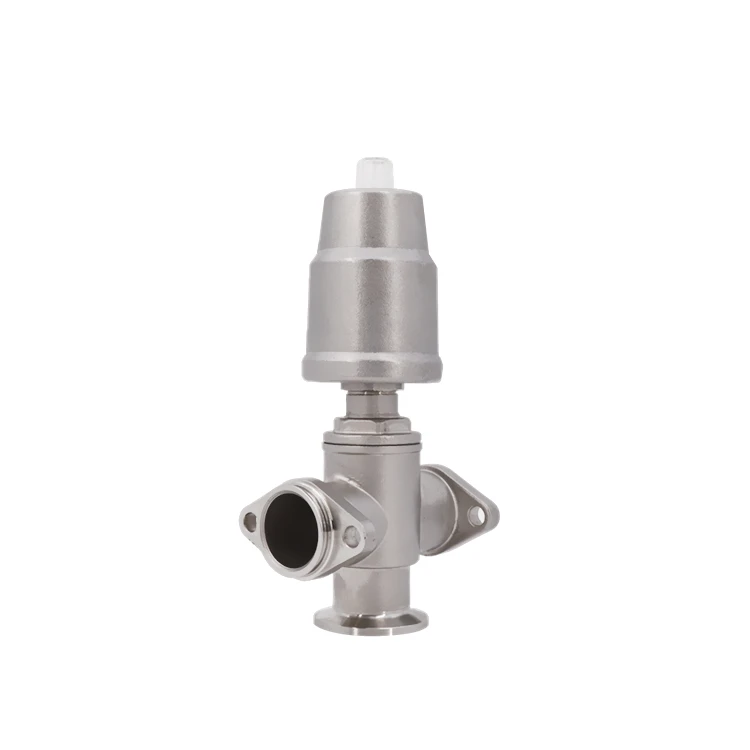 Stainless Steel Fast Mixing Pneumatic Angle Seat Valve for Beer Equipment Water Control Made in China