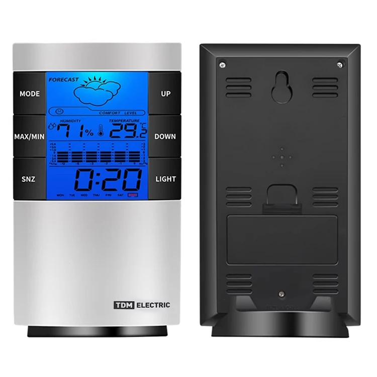 Smart Electronic Weather Station Multifunctional Electronic Clock for Home Office Analog Wall Clock With Digital Day and Date