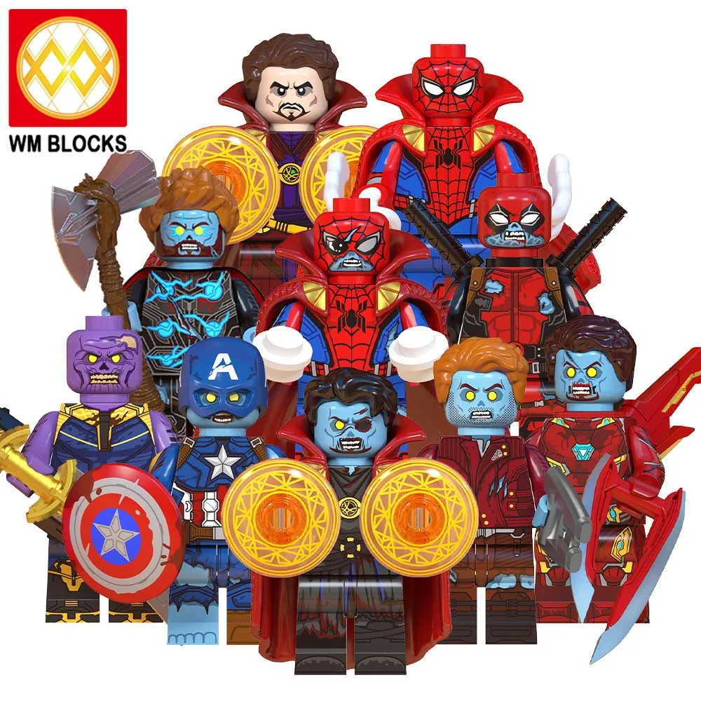 Wm6132 New Zombie Star Lord Spiderman Thor Thanos Doctor Strange Iranman  Super Heroes Mini Figures Building Blocks Toys For Kids - Buy Wm6132 Loki  With Cape Super Heroes Assembly Action Figures Mini,Super