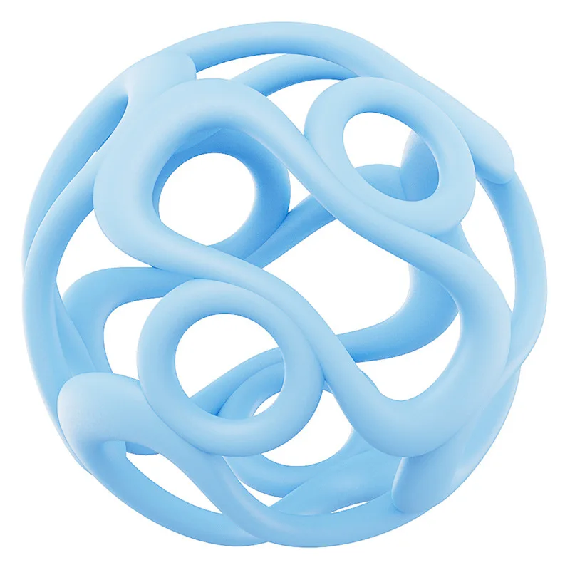 Baby Teething Soft Hand Grasping Ball Food Grade Silicone Teether 0-24 Months Unisex