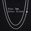 3mm Silver Rope Chain