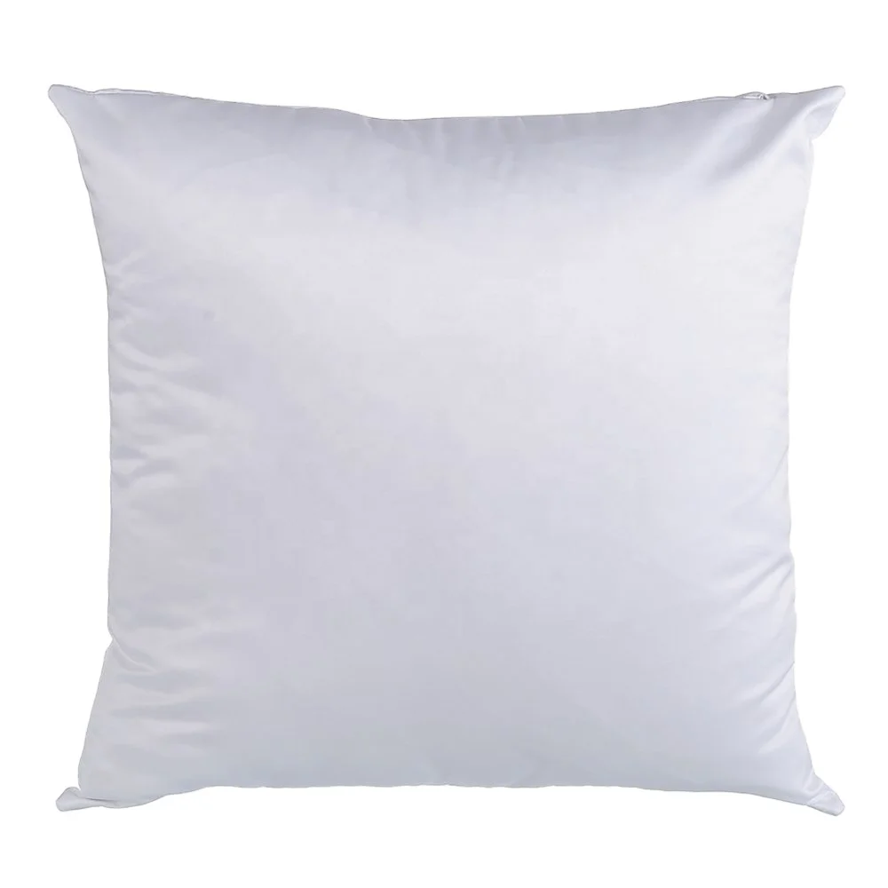 16x16 Inch Decorative Sublimation White Satin Polyester Pillow Cases