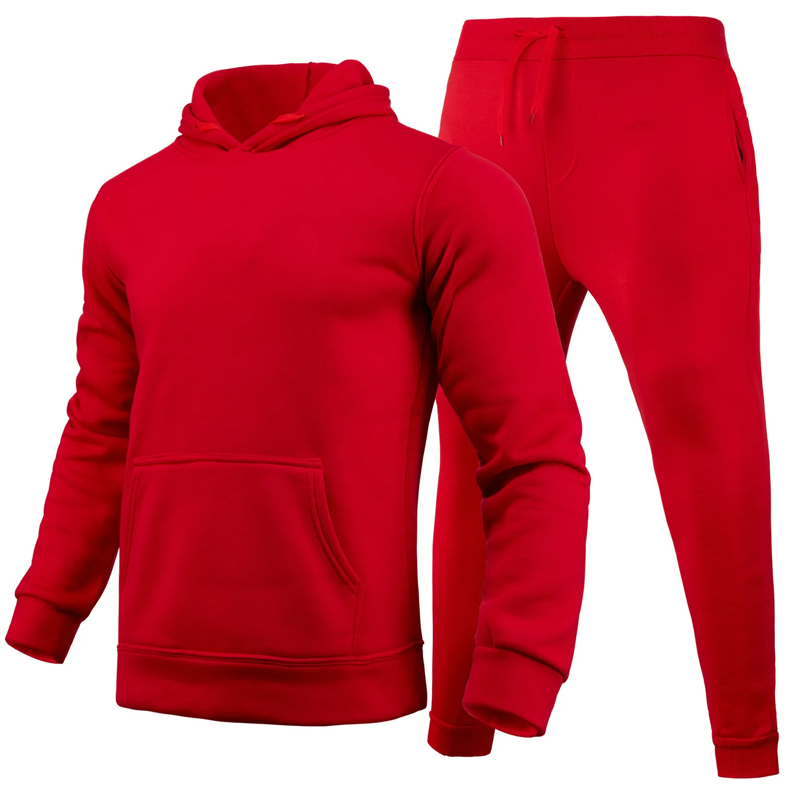 2pcs Outfits Men's Tracksuits Unisex Sweatsuit Sets Long Sleeve Hoodies