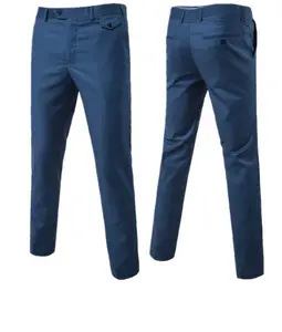 High Quality Slim Fit Straight Men's Pants Chinos Custom Embroidery Man Cotton Twill Chino Pants