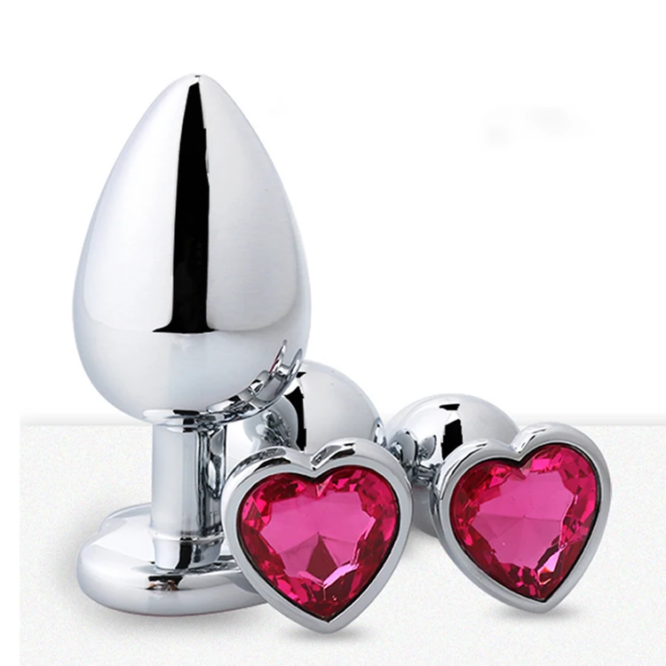 Metal Anal Plug with Heart Jewel - Skin Friendly Enjoyment