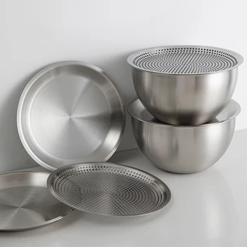 SHIMOYAMA High Quality Stainless Steel Salad Bowl Mixing Bowl for Kitchen Baking