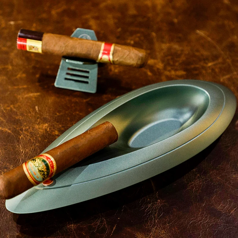 big cigarette ashtray Large Ceramic Cigar - 8.5 Inch Black Glossy for Indoor, Outdoor, Patio, Home, Office Use The natural veining of the black marble ensures each piece is unique in its presentation Bradford Large Cigar Ashtray -